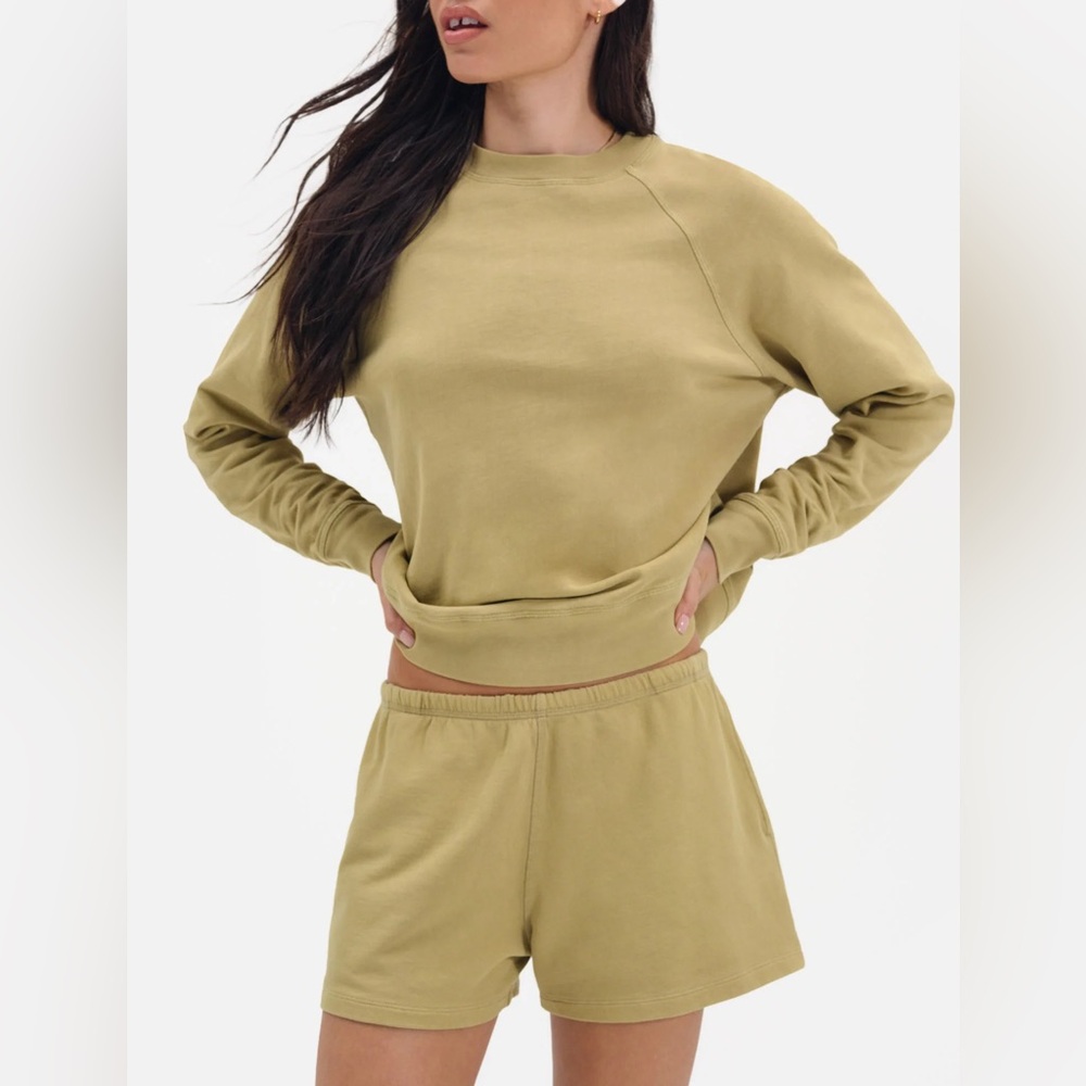 NWT MATE THE LABEL ORGANIC TERRY SWEATSHIRT & SHORT SET